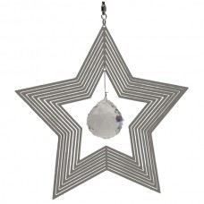 Vėjo sukutis Žvaigždė su kristalu (Star), 20 cm
